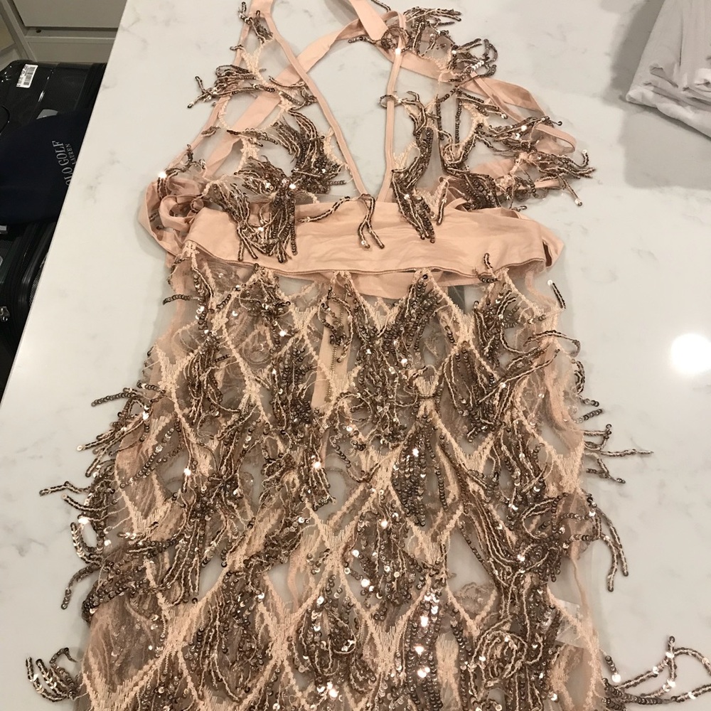 Nude party dress